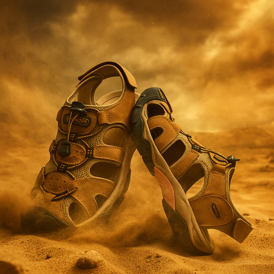 Men's Leather Closed Toe Sandal