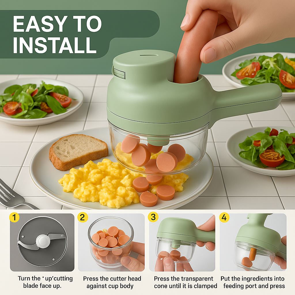 4 in 1 Electric Vegetable Cutter
