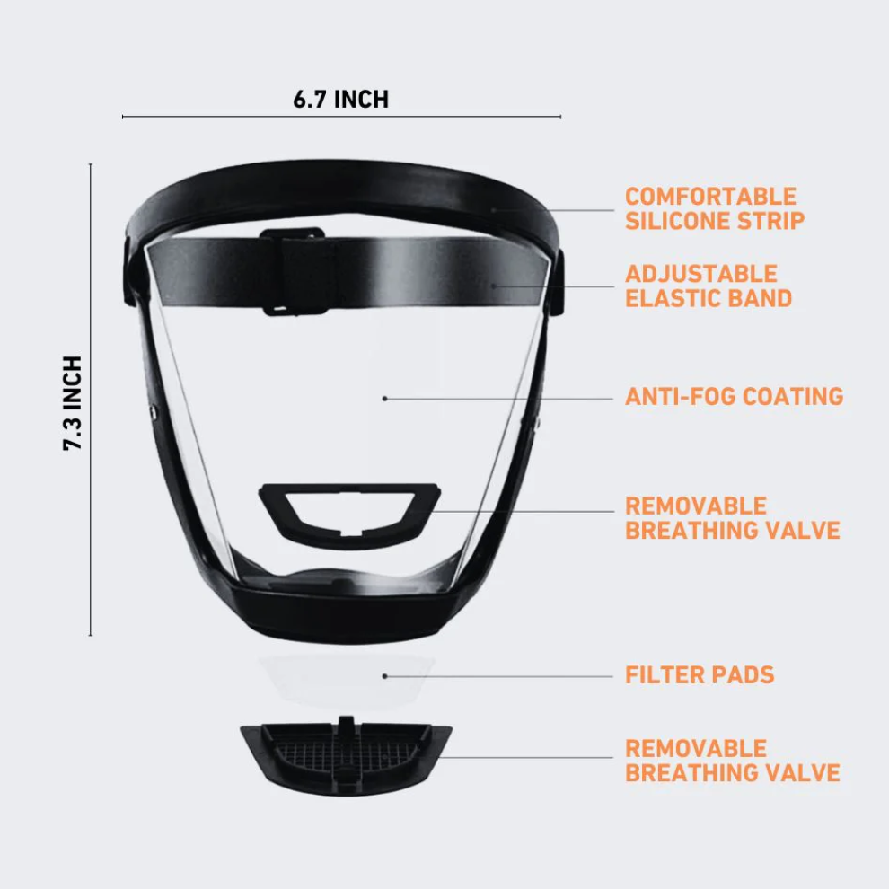 Anti-Fog Transparent Full-Face Mask