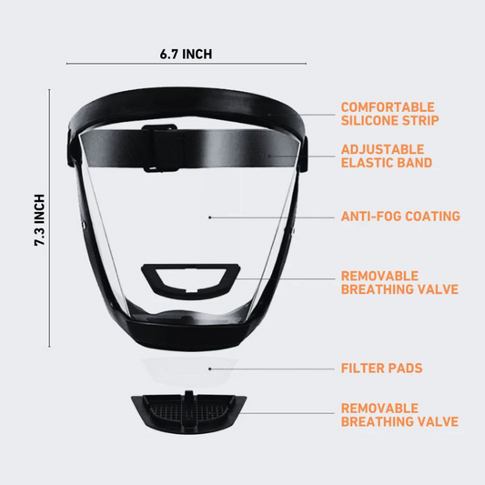 Anti-Fog Transparent Full-Face Mask
